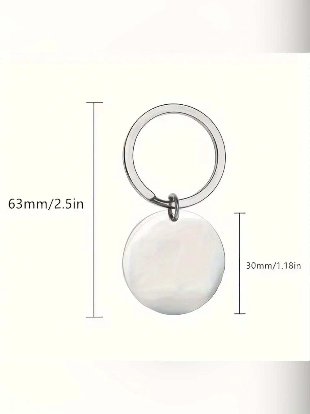 CNA Themed Round Metal Keychain - Silver with Black Text